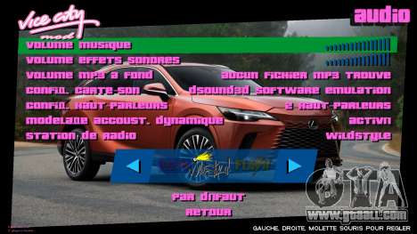 Lexus Menu 3 for GTA Vice City