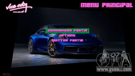 Porsche Menu 1 for GTA Vice City