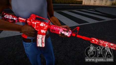 Red M4 for GTA San Andreas