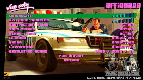 GTA 4 Artwork menu for GTA Vice City
