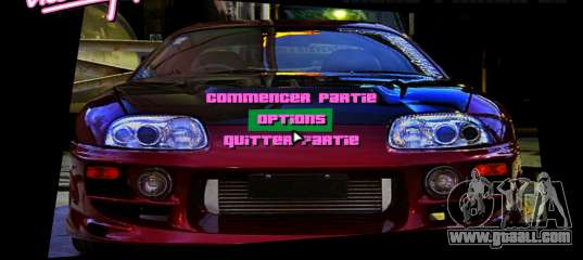 Toyota Supra Interface for GTA Vice City