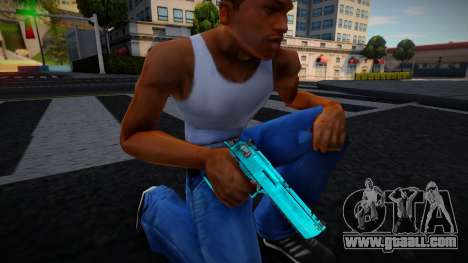 Neon Blue Deagle for GTA San Andreas