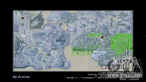 Detailed map in winter version for GTA San Andreas