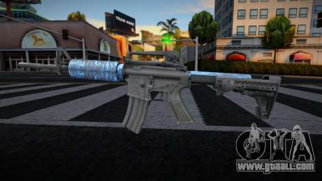 Blue Gun M4 for GTA San Andreas
