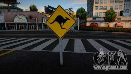 Kangaroo Road Sign for GTA San Andreas