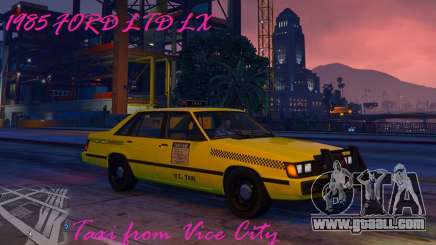 1985 Ford LTD LX - Taxi Vice City for GTA 5
