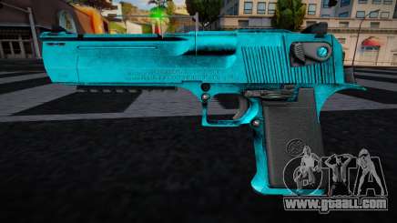 Neon Blue Deagle for GTA San Andreas
