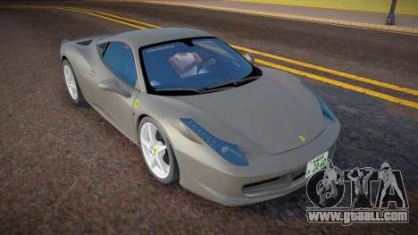2010 Ferrari 458 Italia Undercover Police for GTA San Andreas