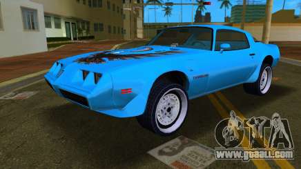 Pontiac Firebird Trans Am Turbo 4.9 1980 for GTA Vice City