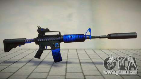 Blue M4 Toxic Dragon by sHePard for GTA San Andreas