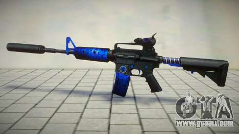 Blue M4 Toxic Dragon by sHePard for GTA San Andreas