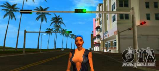 Girl with blue hair for GTA Vice City