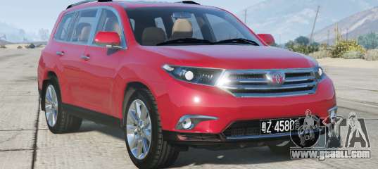 Toyota Highlander (xu40) Amaranth Red [add-on] For Gta 5