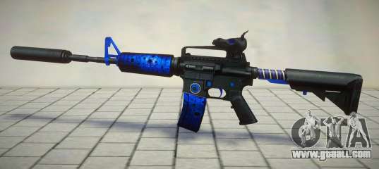 Blue M4 Toxic Dragon by sHePard for GTA San Andreas