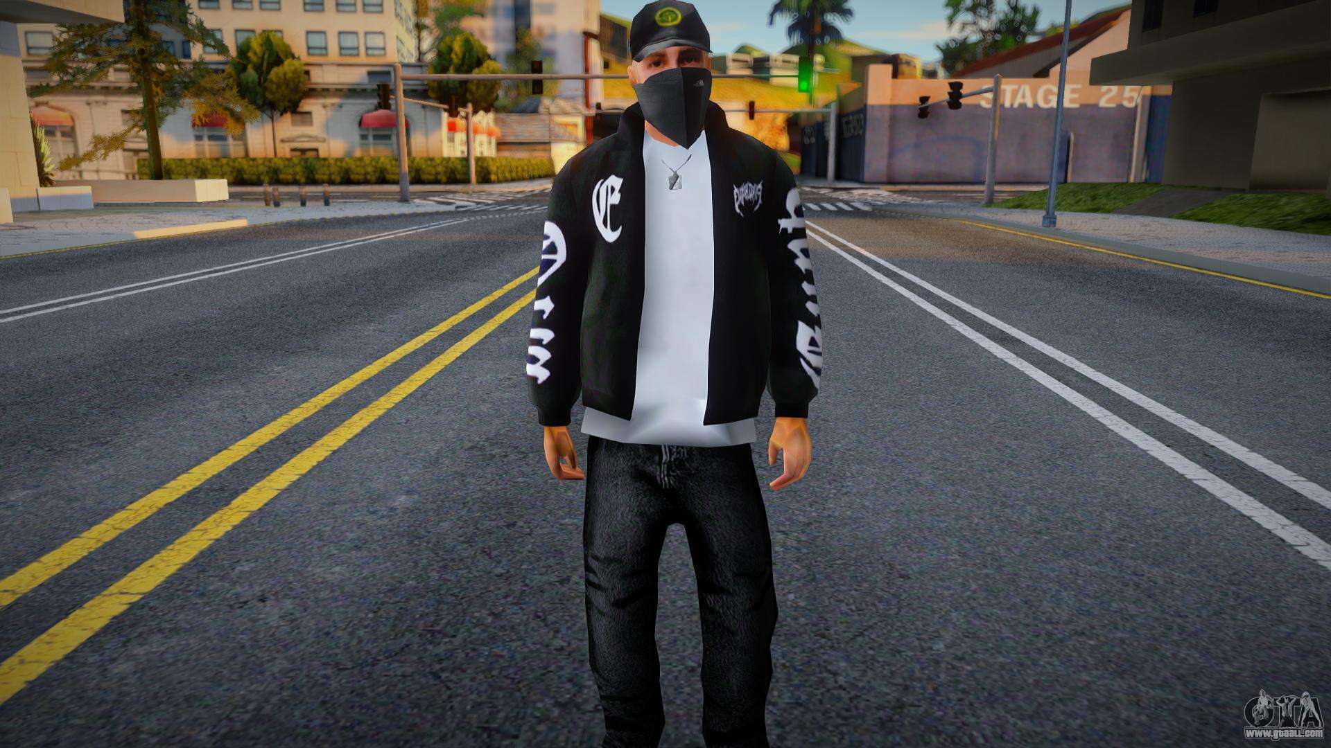 A young guy in fashionable clothes for GTA San Andreas