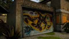 Grove CJ Garage Graffiti v7 for GTA San Andreas Definitive Edition
