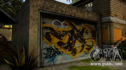 Grove CJ Garage Graffiti v7 for GTA San Andreas Definitive Edition