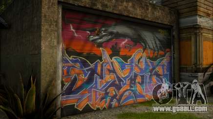 Grove CJ Garage Graffiti v8 for GTA San Andreas Definitive Edition