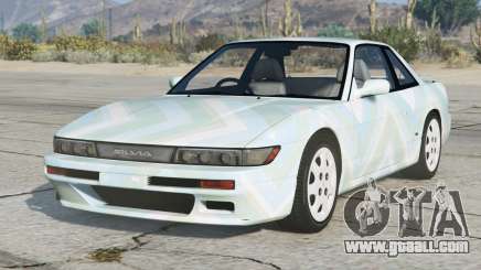 Nissan Silvia Kיs Azureish White for GTA 5