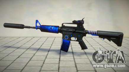 Blue M4 Toxic Dragon by sHePard for GTA San Andreas